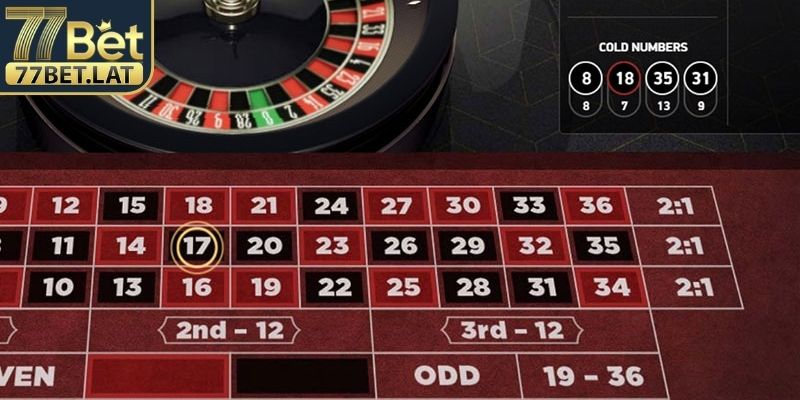 Cược ngoài Roulette 77Bet cân bằng xác suất ổn định