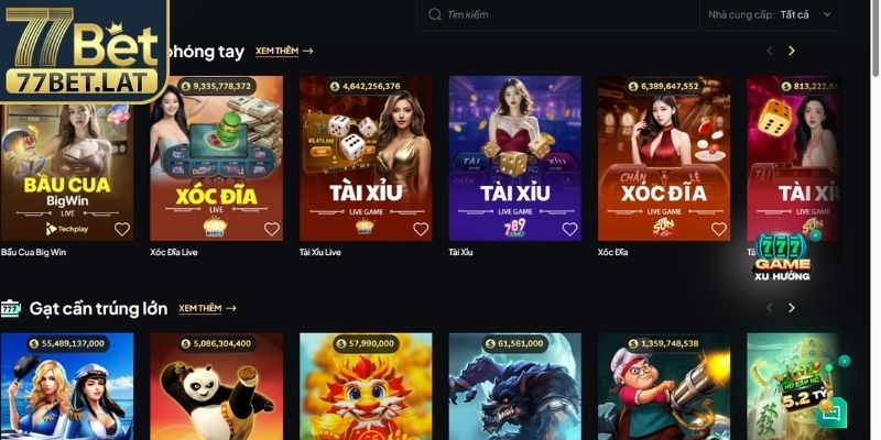 Sicbo sảnh EBET 77Bet – giao diện trực quan vận hành mượt ổn định