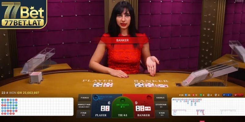 Sảnh EVO 77Bet – Không Gian Live Casino Chuẩn Quốc Tế 3 Theo dõi chuỗi kết quả rõ ràng hỗ trợ đánh giá bàn hiệu quả